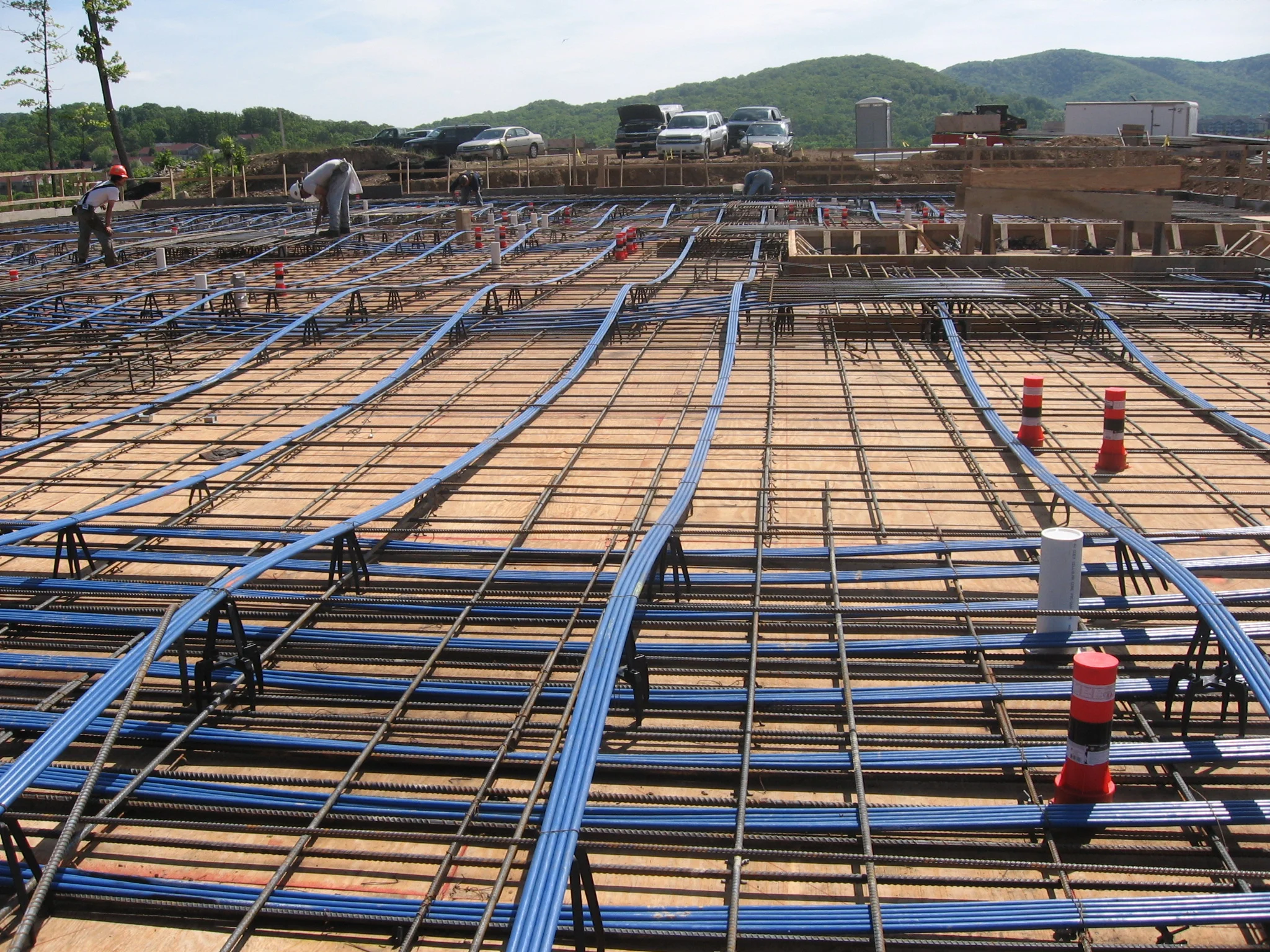 Post-tensioned podium slabs construction in Rowlett TX